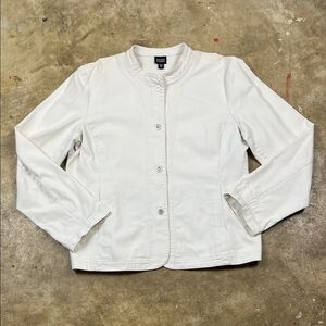 Eileen Fisher shirt jacket in canvas/offwhite 
Size: Medium